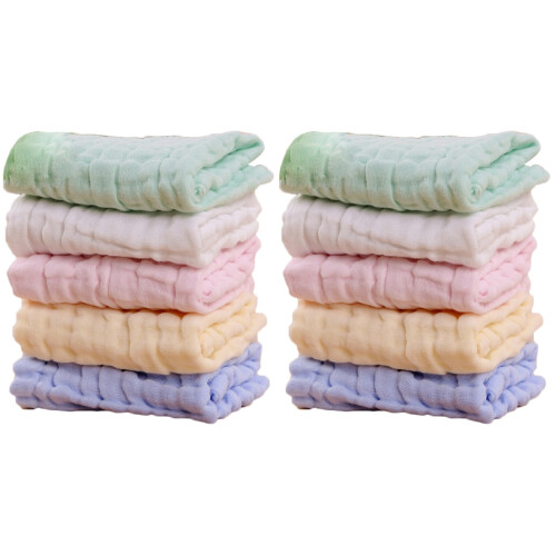 10Pièces Serviettes Mains Pur Douceur Variées 1