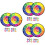 6Ensembles Jeu De Fléchettes Éducatif Couleurs Assorties 6