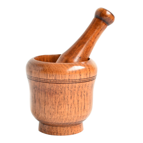 3Pièces Mortier Pilon Bois Ergonomique, Cuisine Moderne