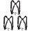 3Pièces Harnais Saxophone Nylon Noir Réglable Confortable Pour 2