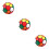 3Pièces Ballons PVC Élastiques Et Gonflables Pour Enfants Multicolores 9