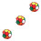 3Pièces Ballons PVC Élastiques Et Gonflables Pour Enfants Multicolores 5