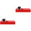 2Pièces Outil Rabot Rouge Ergonomique Pour Bois 3