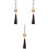 3Pièces Pendentif Guanyin Sculptures Suspendues Multicolores 3