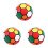 3Pièces Ballons PVC Élastiques Et Gonflables Pour Enfants Multicolores 2