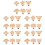 30Pièces Clips Bébé Bois Multi Animaux Attache Résistante 6