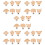 30Pièces Clips Bébé Bois Multi Animaux Attache Résistante 8