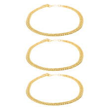 6Pièces Chaînes Dorées Simples Accessoires Hip-Hop Pour Événements
