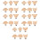 30Pièces Clips Bébé Bois Multi Animaux Attache Résistante 7