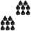 16Pièces Tweeter Compact Auto Noir Pour Audio 3