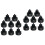 16Pièces Tweeter Compact Auto Noir Pour Audio 4