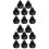 16Pièces Tweeter Compact Auto Noir Pour Audio 5