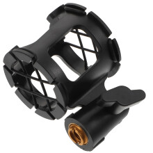 3Pièces Support Micro Antivibration Réglable Noir Pour Studio Vocal