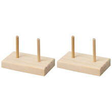 6Pièces Support En Bois Durable Khaki Pour