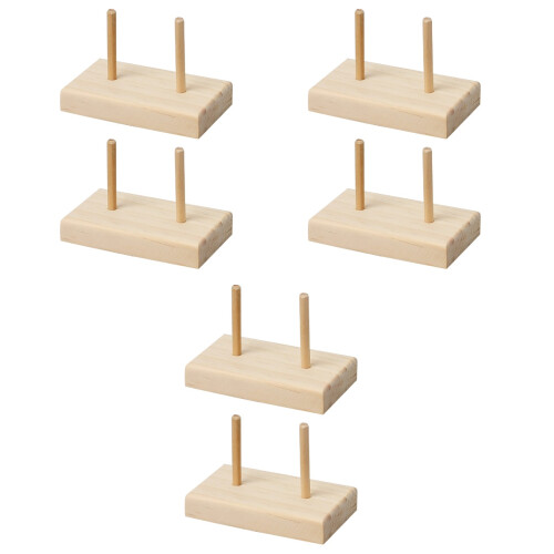 6Pièces Support En Bois Durable Khaki Pour 2