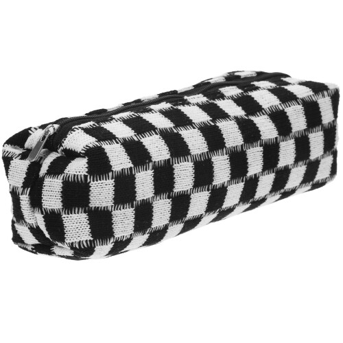 2Pcs Lightweight Black Pencil Case Durable Handheld Stationery Pouch 1