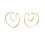 2Paires Clips D'oreilles Dorés Fer À Simple Et Chic Pour 1