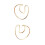2Paires Clips D'oreilles Dorés Fer À Simple Et Chic Pour 2