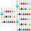 60Pcs Multi-Color Cat Collar Bells Delicate Copper Pet Collar Charms 5