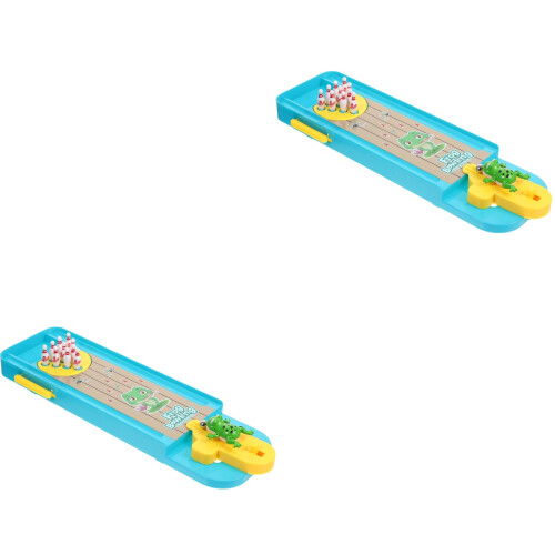 2Ensembles Lot Mini Bowling De Table Coloré Jouet Pour Enfants 2