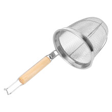 2Pcs Silver Kitchen Strainer Basket Stainless Steel Mesh with Handle