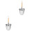 2Pcs Silver Kitchen Strainer Basket Stainless Steel Mesh with Handle 3