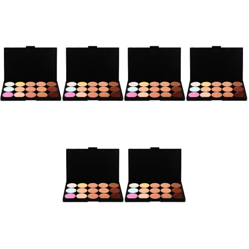6Pièces Palette Correcteurs 15 Teintes Sourcils Résistant Sueur 2