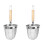 2Pcs Silver Kitchen Strainer Basket Stainless Steel Mesh with Handle 2