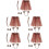 5Sets Assorted Color Leopard Costume Bow Tie Tail Ear Decor Set 6