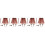 5Sets Assorted Color Leopard Costume Bow Tie Tail Ear Decor Set 9