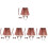 5Sets Assorted Color Leopard Costume Bow Tie Tail Ear Decor Set 5
