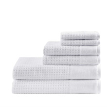 Madison Park Spa Waffle 100% Cotton Luxurious Towel Set, Premium Texture Waffle Weave, Highly Absorbent, Quick Dry, Hotel & Spa Quality Wash Clothes