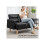 Small Faux Leather 2 Seater Sofa Settee - Black 4