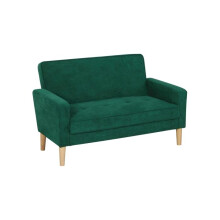 Two-Seater Velvet-Feel Sofa - Green