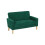 Two-Seater Velvet-Feel Sofa - Green 1