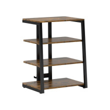 HiFi Stand, with Four Storage Shelves - Rustic Brown
