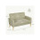 Two-Seater Velvet-Feel Sofa - Beige 3