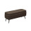 Linen-Look 92 x 31cm Storage Ottoman - Dark Brown 1