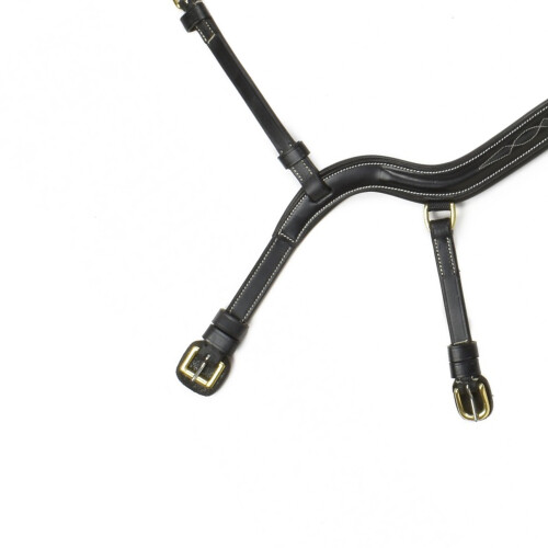 (Full, Black) Whitaker Leather Horse Combination Noseband 1