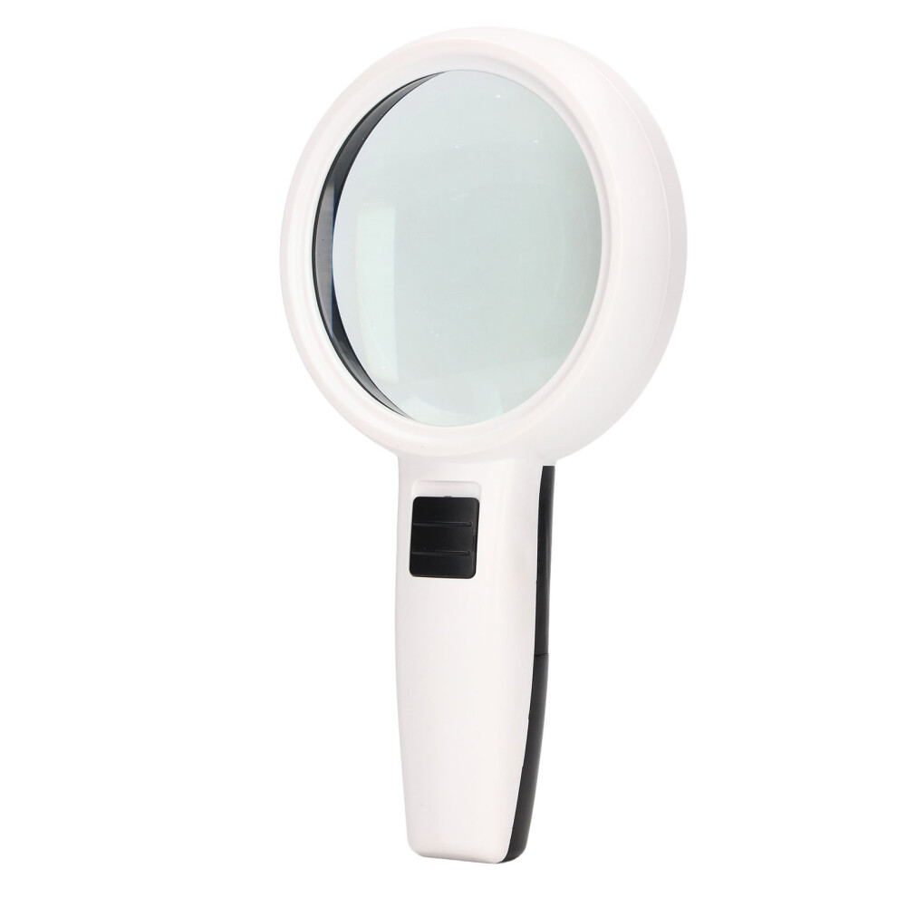Light/Black/White 30X Hd Handheld Magnifying Glass With Led 85Mm &