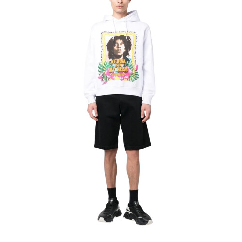 Dsquared2 (M, White) DSquared2 Mens Bob Marley Hoodie 2