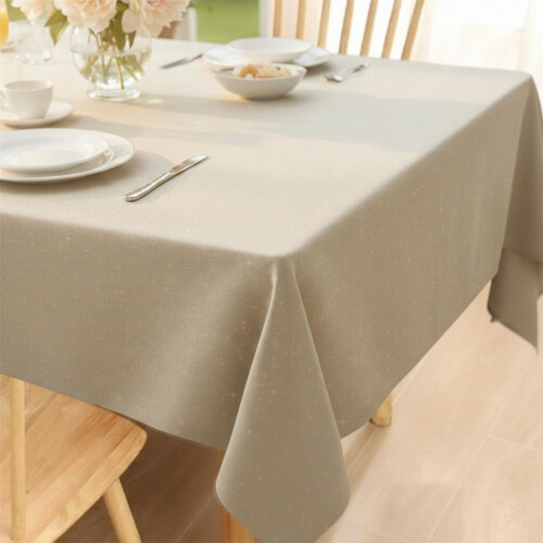 GEEZY GEEZY Shimmering Gold Tablecloth Polyester Rectangle Table Cover Wedding Christmas