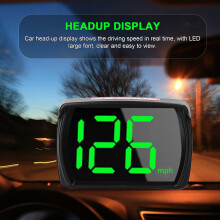 KKNOON Navigatore per auto HUD Velocità, 75*32*54mm, Carattere grande a LED, Dual GPS/BDS