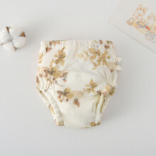 (Garden Rabbit-110(13-17kg)) Cotton Baby Cloth Diaper Gauze Training Pants Breathable Cute Animals Toddler Learning Pants Washable