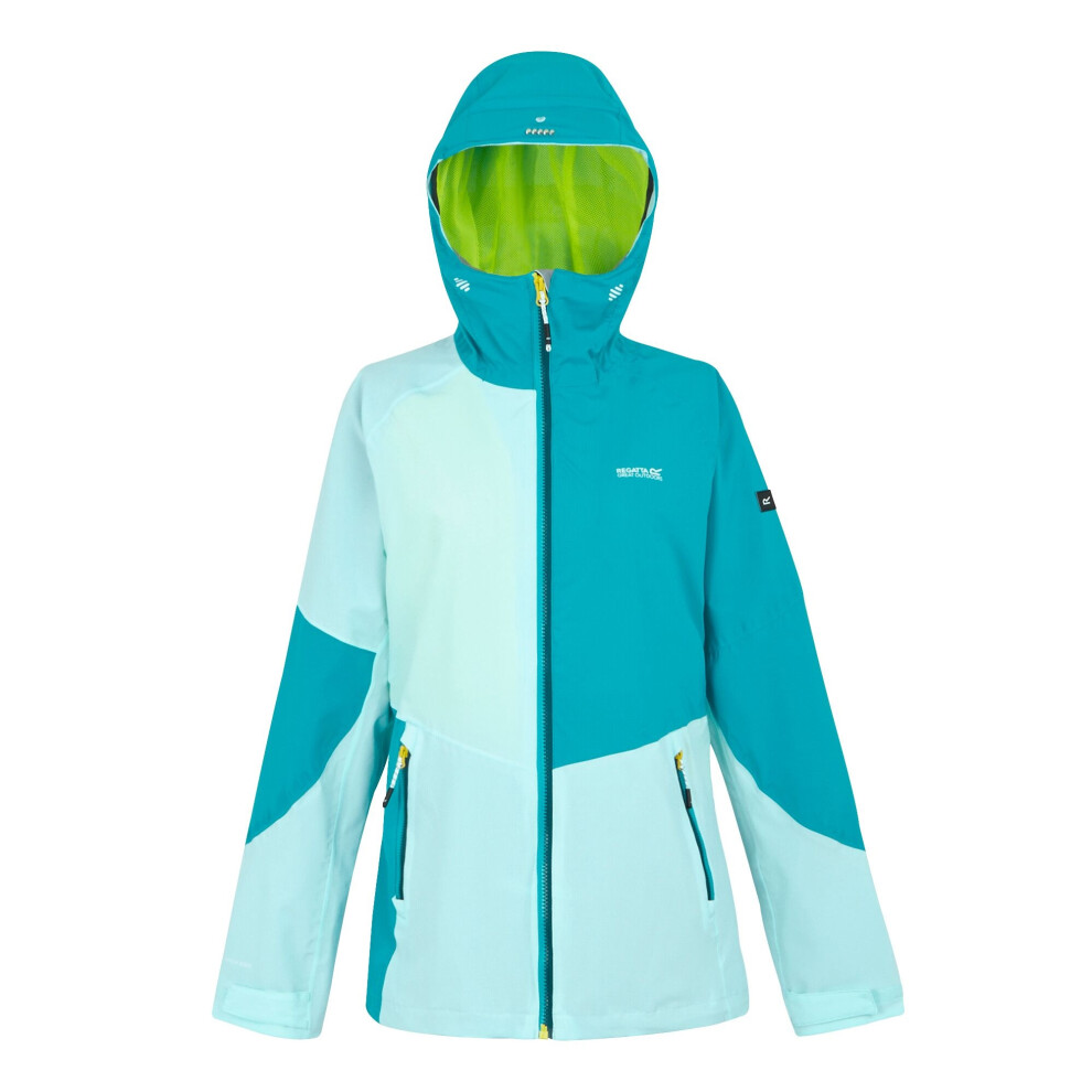 Regatta (10 Uk, Bleached Aqua/Tahoe ) Womens/Ladies Raddick Ii Waterproof Jacket Blue