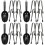 4Ensembles Pinces Pelle Multifonction Acier Noires Cuisine 5