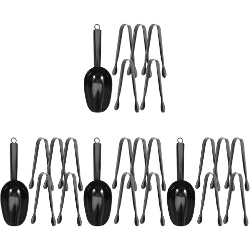 4Ensembles Pinces Pelle Multifonction Acier Noires Cuisine 1