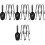 4Ensembles Pinces Pelle Multifonction Acier Noires Cuisine 3