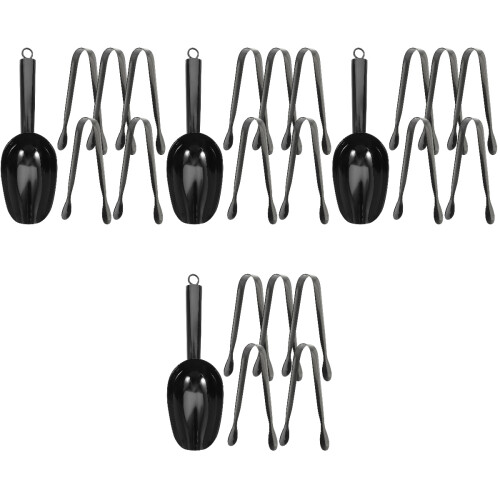 4Ensembles Pinces Pelle Multifonction Acier Noires Cuisine 2