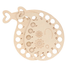 2Pièces Organisateur Fil À Broder Bois Beige Décoratif